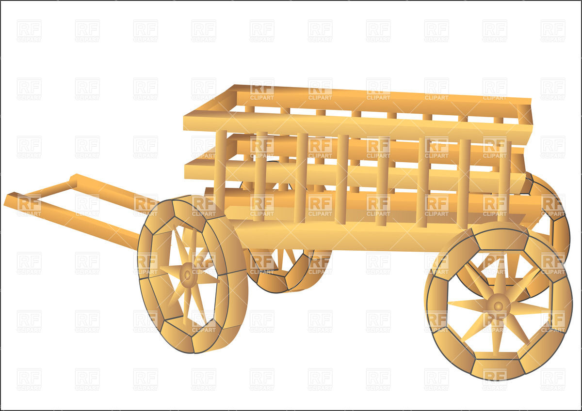 Clipart Catalog   Objects   Rustic Cart Download Royalty Free Vector    