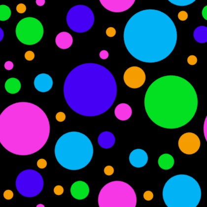 Colored Dots On Black Background Seamless