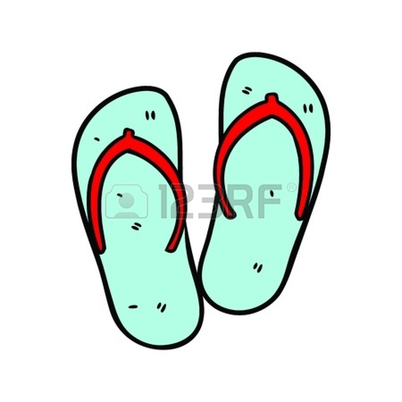 Flip Flop Clip Art Black And White 14336155 Flip Flop Sandal In Doodle    