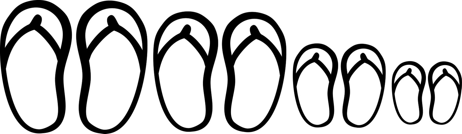 Flip Flop Clipart Black And White   Clipart Panda   Free Clipart    