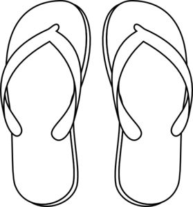 Flip Flop Clipart Black And White   Clipart Panda   Free Clipart