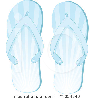 Flip Flop Clipart Black And White Royalty Free  Rf  Flip Flops