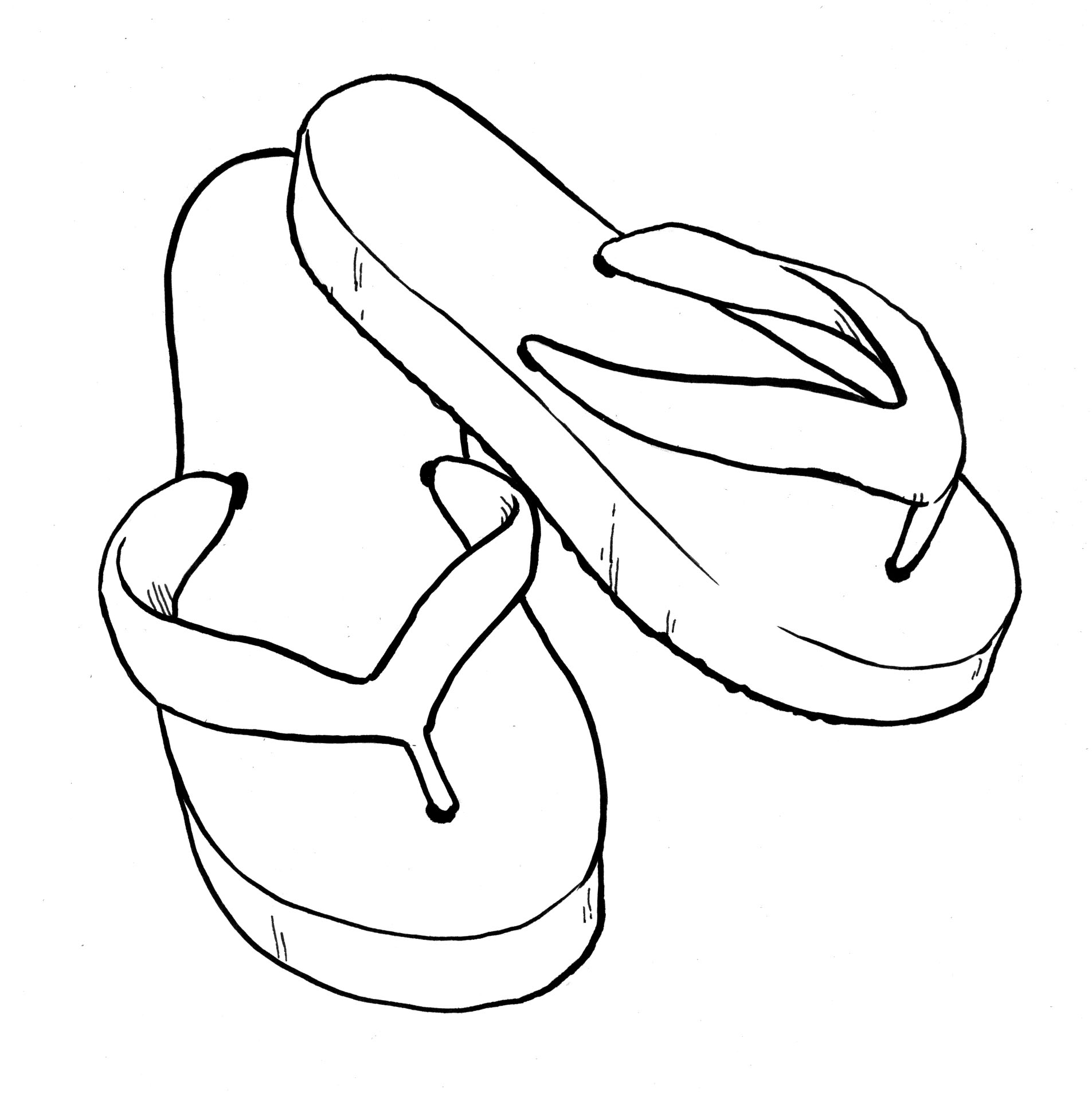 Flip Flops Clipart Black And White   Clipart Panda   Free Clipart    