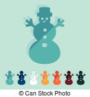 Frosty Snowman Vector Clipart And Illustrations