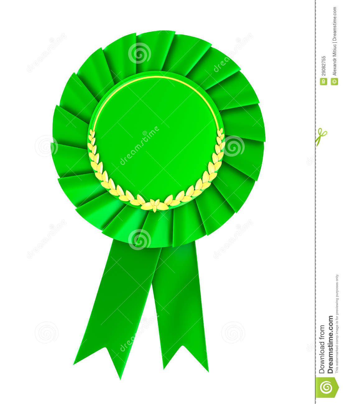 Green Ribbon Award Clip Art