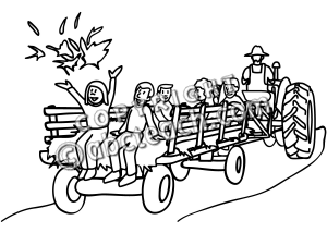 Hay Wagon Colouring Pages  Page 2