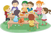 Kid Lunch Stock Illustrations   Gograph