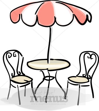 Lunch Table Clipart Restaurant Table Clip Artcafe Table With Red And    