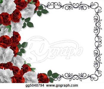 Or Wedding Border Roses   Clipart Drawing Gg5048794   Gograph