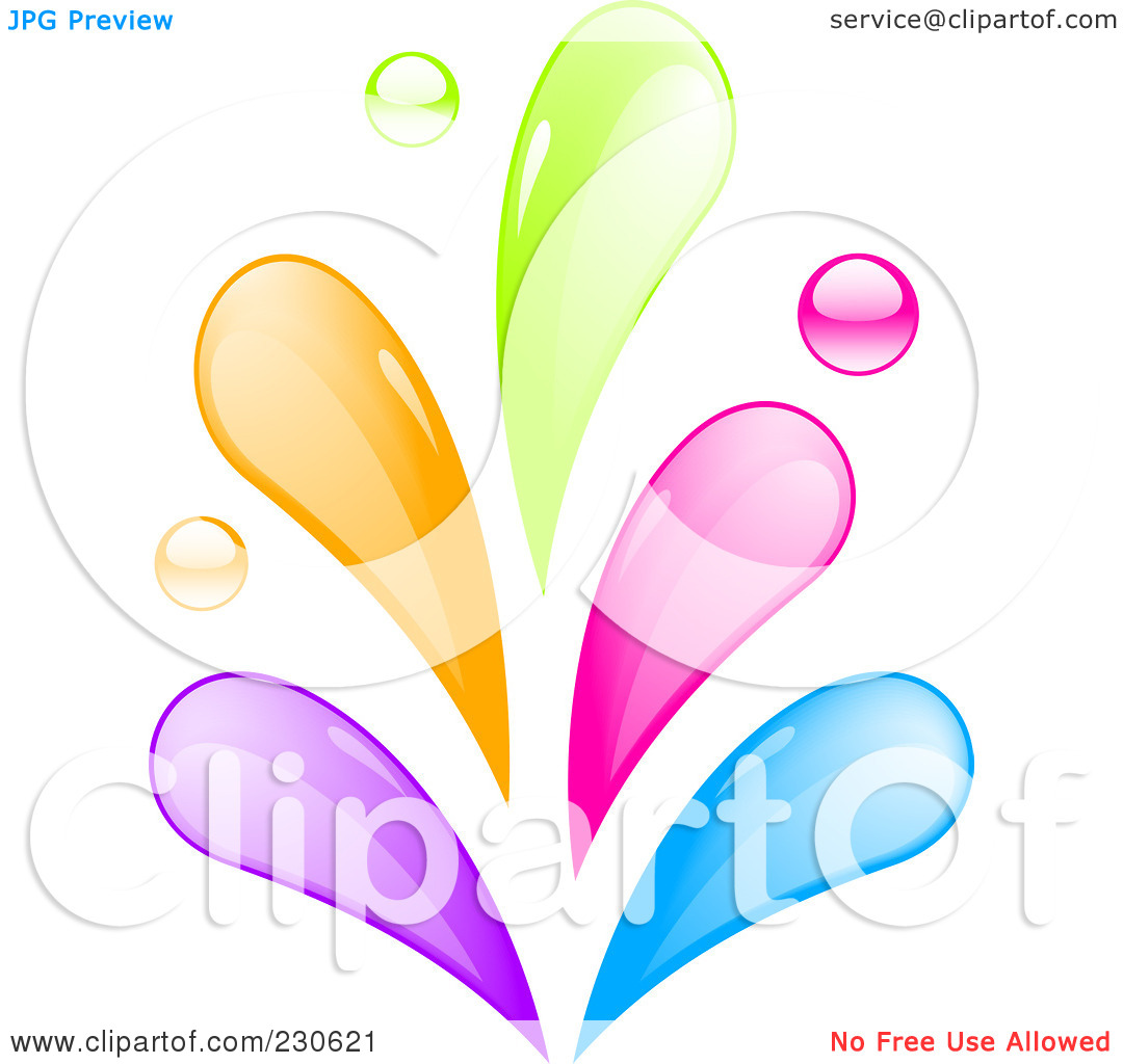 Royalty Free Clipart Illustration Rainbow Colored Dot Pictures