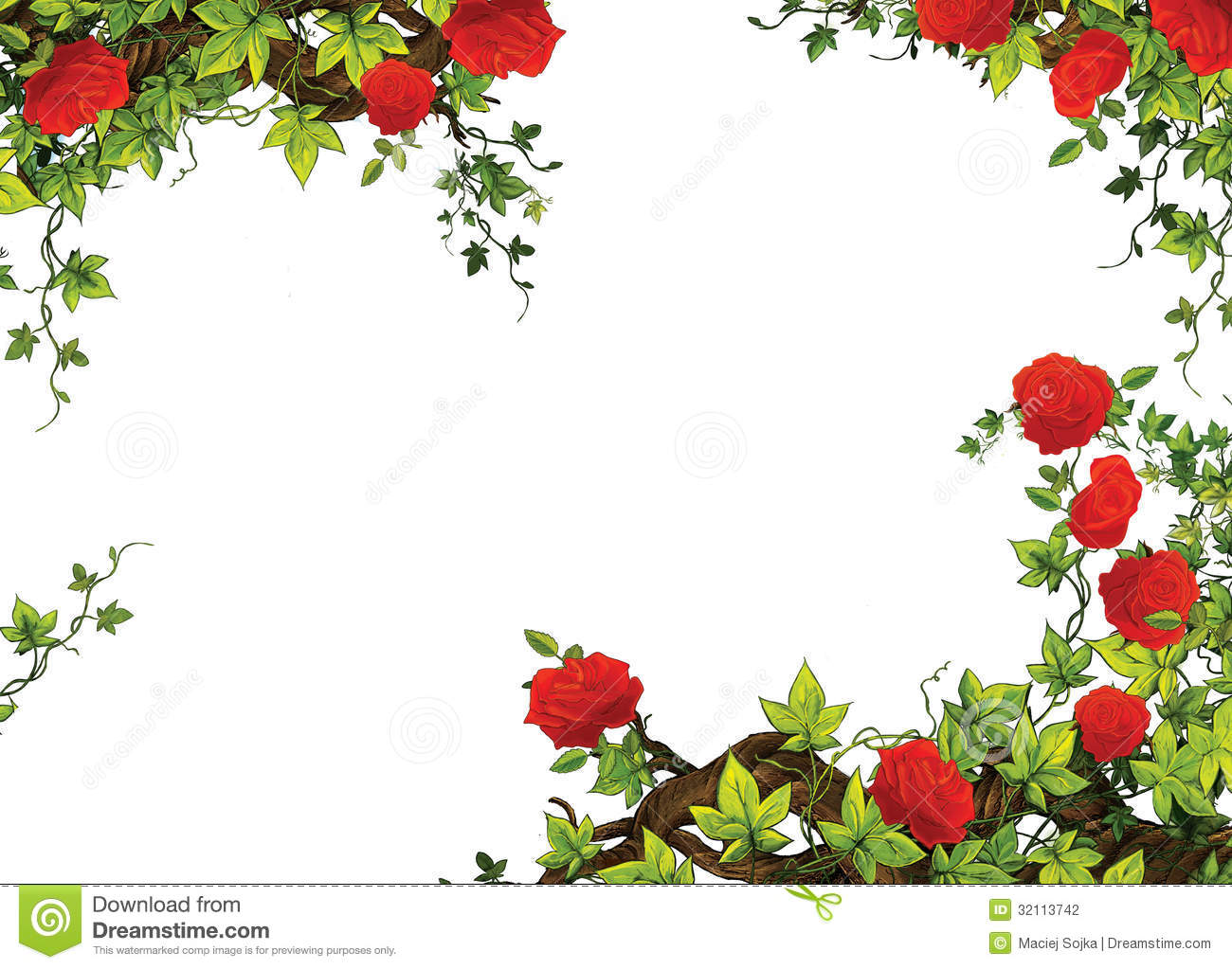 The Rose Frame   Border   Template   With Roses   Valentines   Fairy