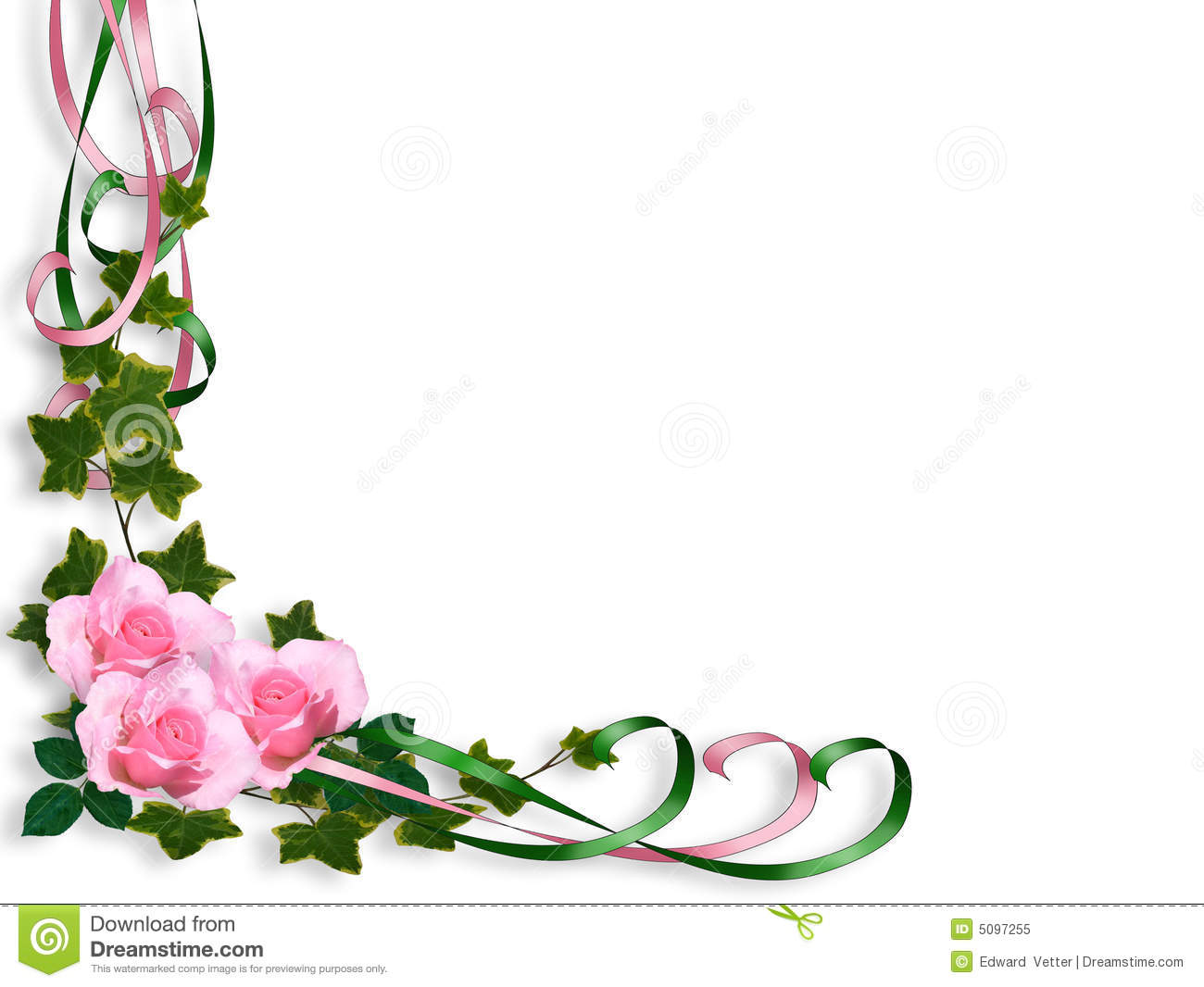 Valentine Or Wedding Background Border Or Template With Copy Space