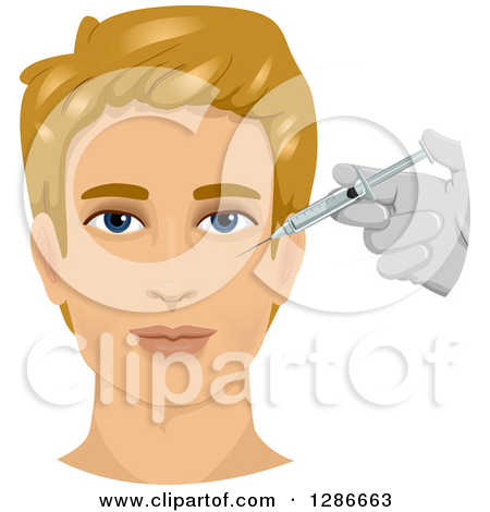 White Man Getting Facial Injections By A Cosmetic Plastic Surgeon