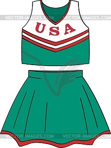 Cheerleader Costume   Vector Clipart