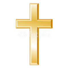 Christianity Symbol Gold Cross Crucifix Christian Faith Icon