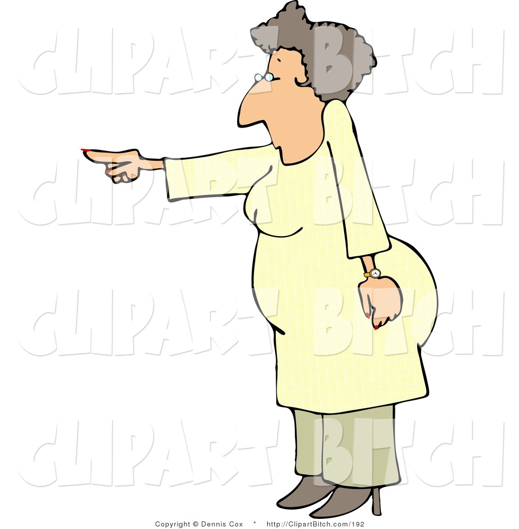 Clip Art Of A Mad Woman Pointing Her Finger At Someone By Djart    192