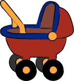 Clipart Red Baby Buggy Clipart Vintage Blue Baby Buggy Clipart