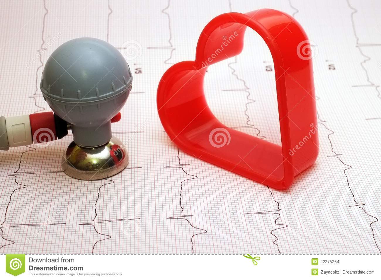 Ekg And Stethoscope Heart Clip Art