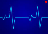 Electronic Cardiogram Ecg Heart Beat Trace On A Monitor