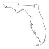 Florida  Usa  Outline Map   Clipart Graphic