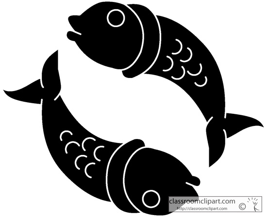 Horoscopes   Fish Silhouette 11213   Classroom Clipart
