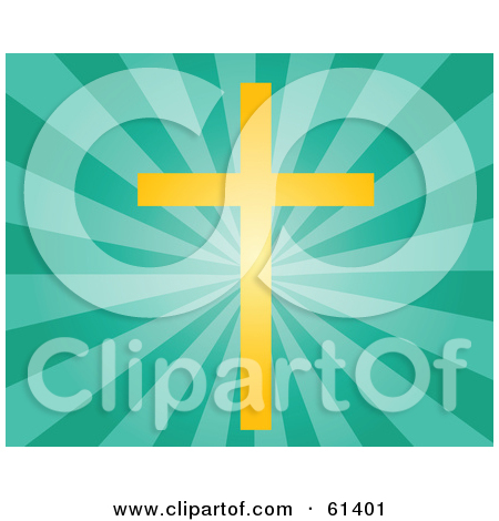Royalty Free  Rf  Clipart Illustration Of A Golden Christian Cross
