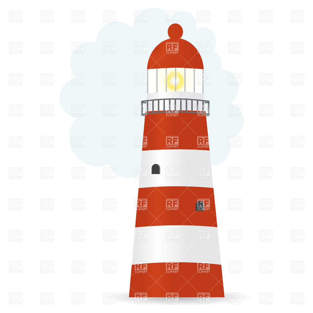 Striped Lighthouse Download Royalty Free Vector Clipart  Eps