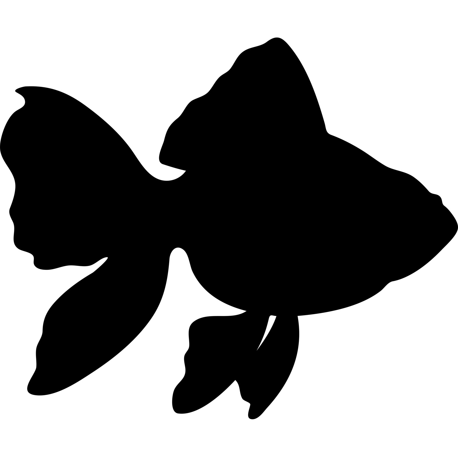 Tropical Fish Silhouette