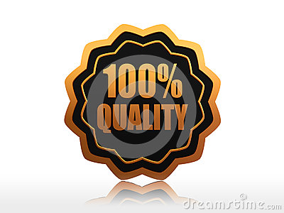 100 Percent Quality 3d Black Label With Golden Text And Elements 