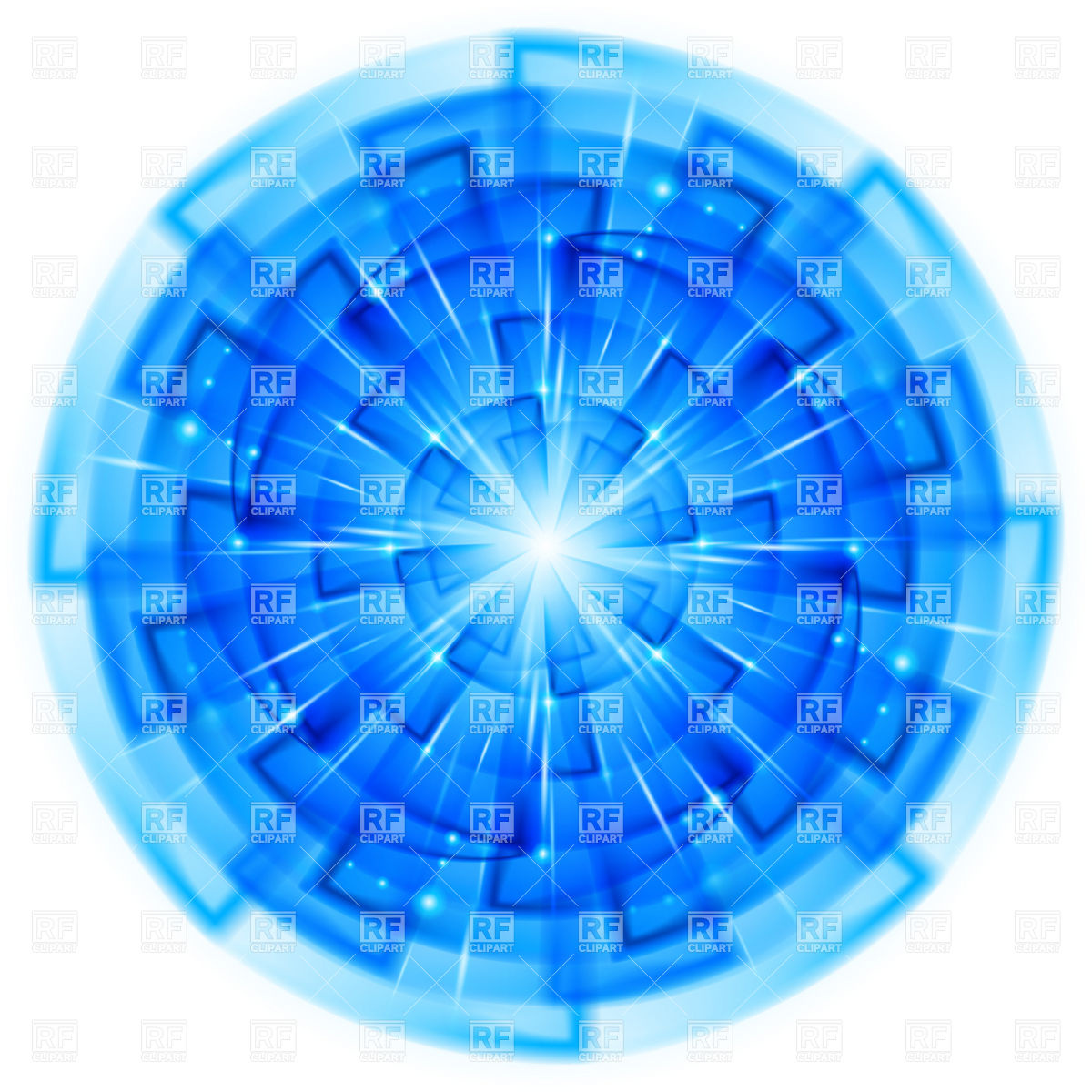 Abstract Blue Star Explosion 7053 Design Elements Download Royalty    