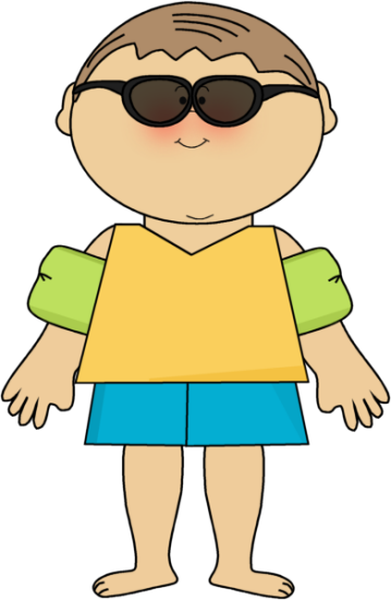 Arm Floats Clip Art Image   Boy Wearing Black Sunglasses And Green Arm