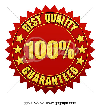 Clip Art   100 Percent Best Quality Guaranteed  Red And Gold Warranty