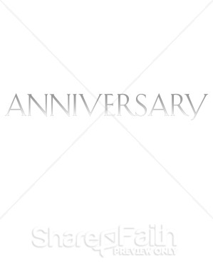 Elegant Faded Word Anniversary   Christian Anniversary Clipart