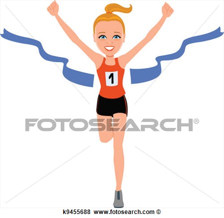 Finished Work Clipart Girl At The Finishing Line