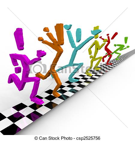 Finished Work Clipart Photo Finish   Runners Cross