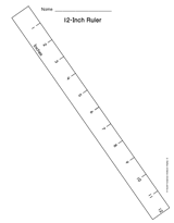 Printable 12 Inch Ruler  Measurement 1st   5th Grade    Teachervision    