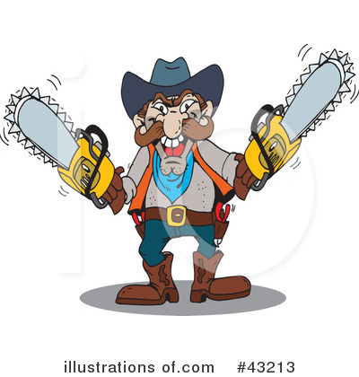 Royalty Free  Rf  Chainsaw Clipart Illustration By Dennis Holmes