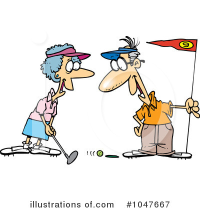 Royalty Free  Rf  Golfing Clipart Illustration By Ron Leishman   Stock