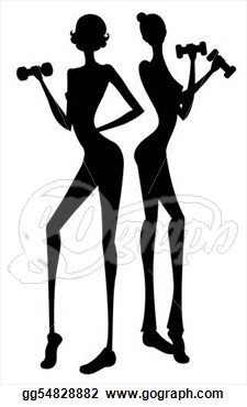 Stock Illustration   Fitness Girl Silhouette  Clipart Gg54828882