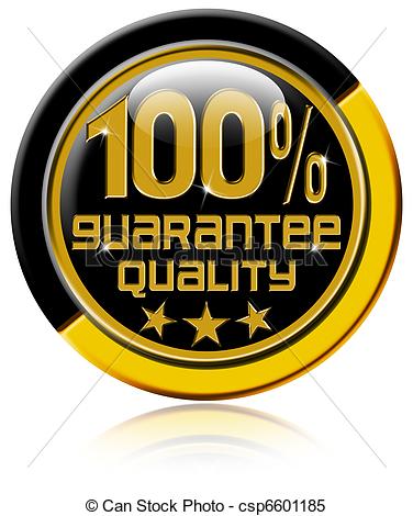 Stock Illustrations Of 100 Percent Quality Guarantee   Icon Black And