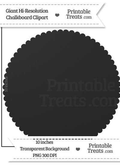 Use For The Clean Chalkboard Giant Circle With Scalloped Edges Clipart