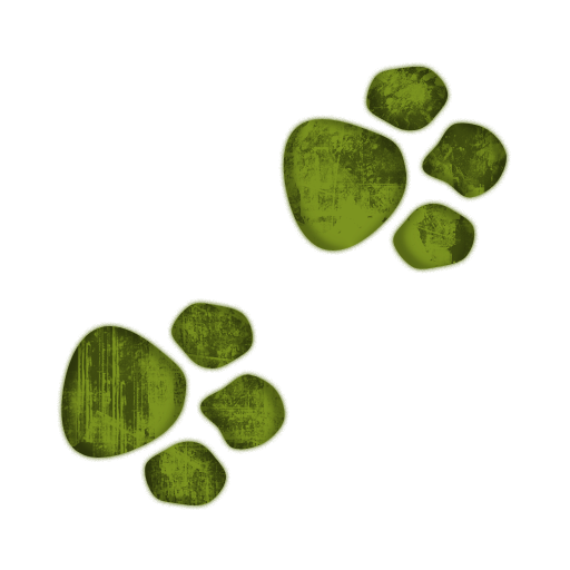 013023 Green Grunge Clipart Icon Animals Animal Paw Prints2 Png