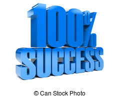 3d Text 100  Success  Stock Illustration