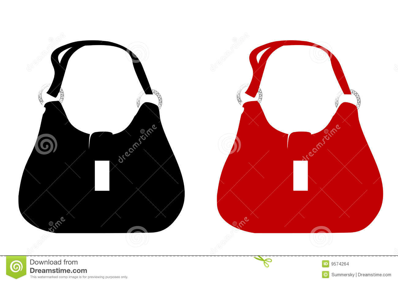 Black Purse Clipart Black Purse And Red Purse On