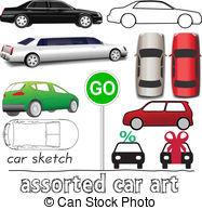 Car Symbols Auto Transportation Set   Set Of Car And Auto   