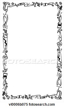 Clipart   Various Hand Tools Border  Fotosearch   Search Clipart