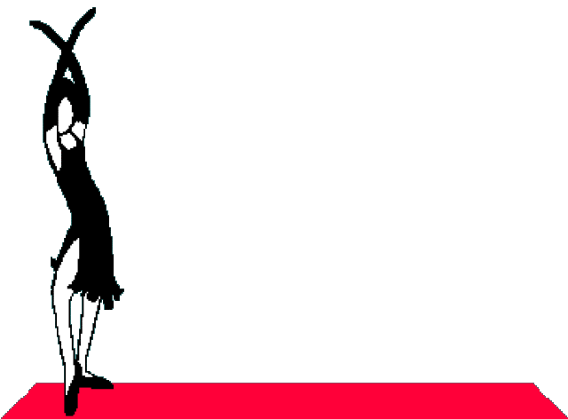 Dance Clip Art Of A Black And White Dancer On A Red Line Bar