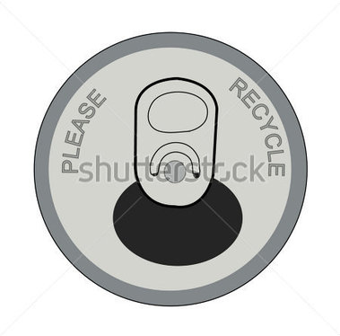 Drinks   Open Pop Or Soda Can With Please Recycle On Lid   Vector