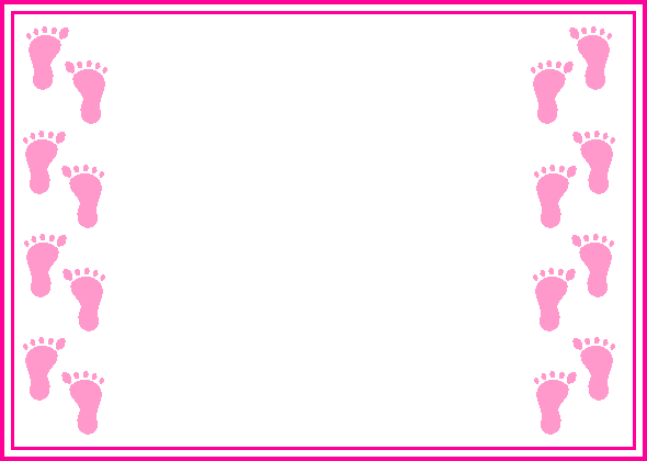Free   Adorable Baby Footprint Shower Invitations