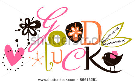 Good Luck Script Card Stock Vector Illustration 86615251